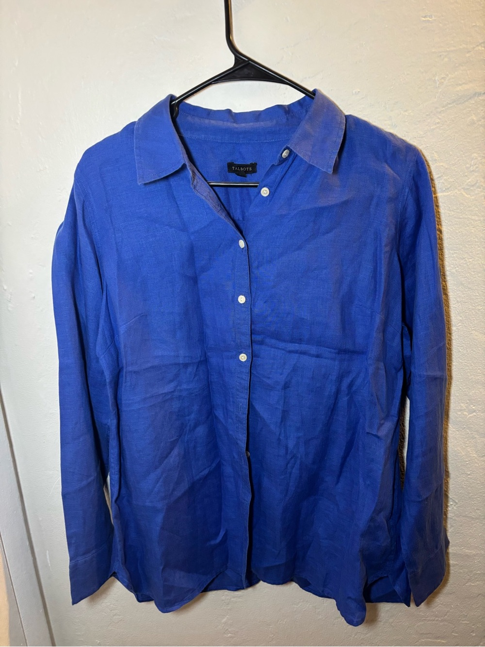 Talbots Blue Long-Sleeve Button-Down Shirt